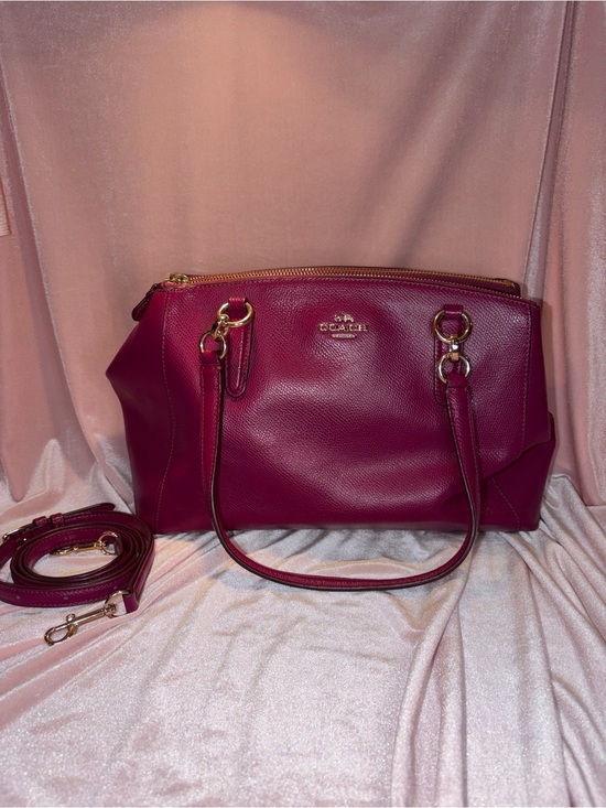 Coach Handbags - Coach Christie Mini Carryall Crossbody Satchel | Magenta Crossgrain Leather